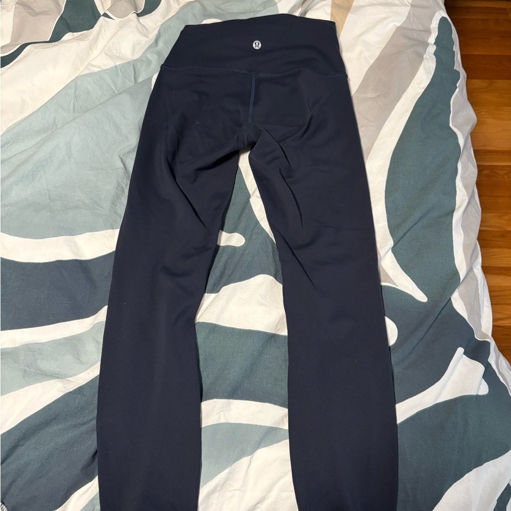 Lululemon Wunder Under High Rise Navy Leggings Size 4